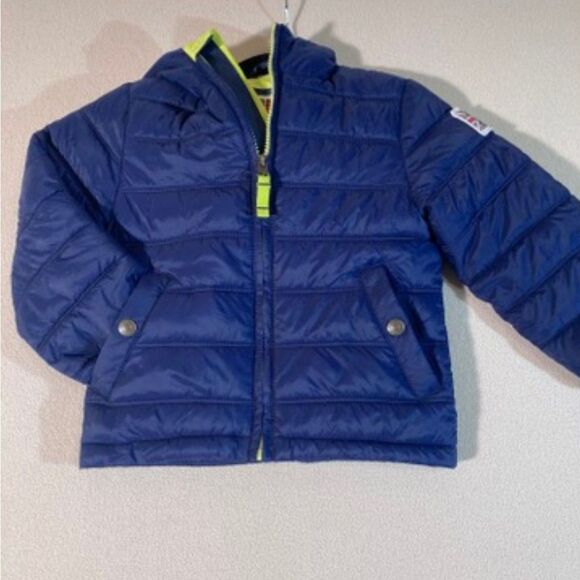 Mini Boden‎ Winter Jacket Boys 2-3Y Blue Puffer Coat - Picture 1 of 9